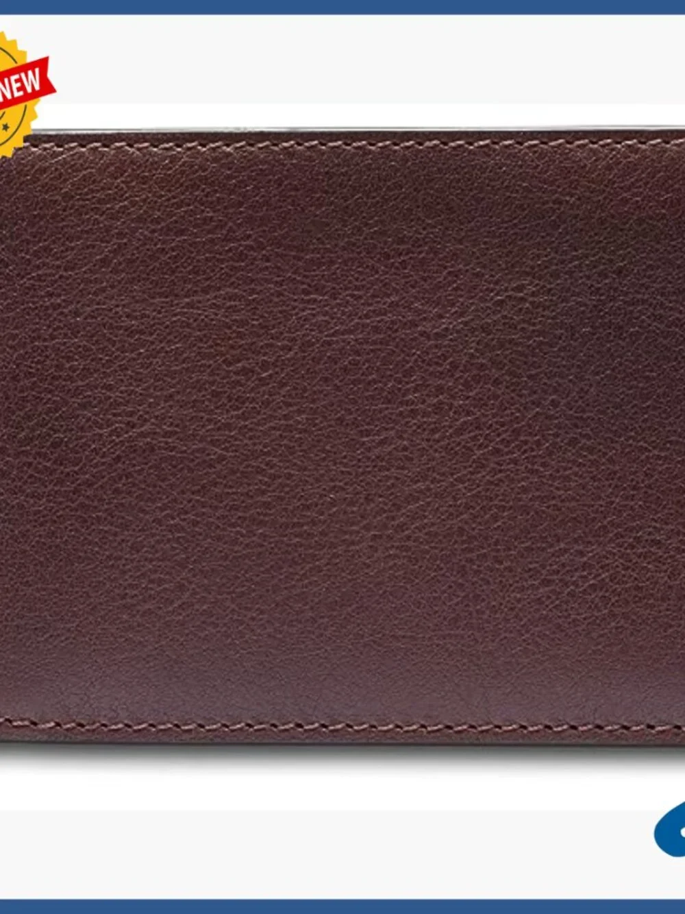 Slim Full Grain Leather Bifold Wallet with 6 Card Slots